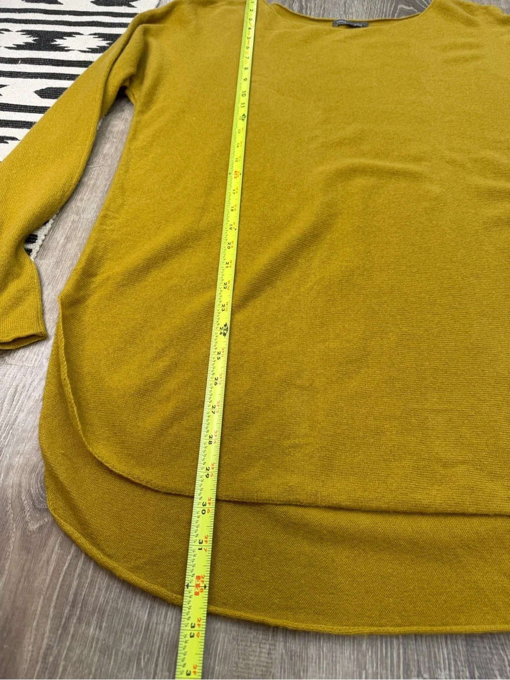 Vince Wool Cashmere Blend V Neck Tunic Sweater Medium